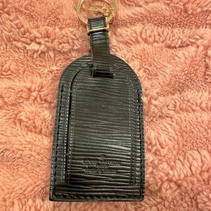 Crazy rare find. Eppy leather Louis Vuitton bag tag,  black.